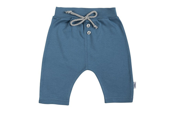 10226N "BLUE SEA" Spodnie niemowlęce 3/4 Makoma niebieski kotwice