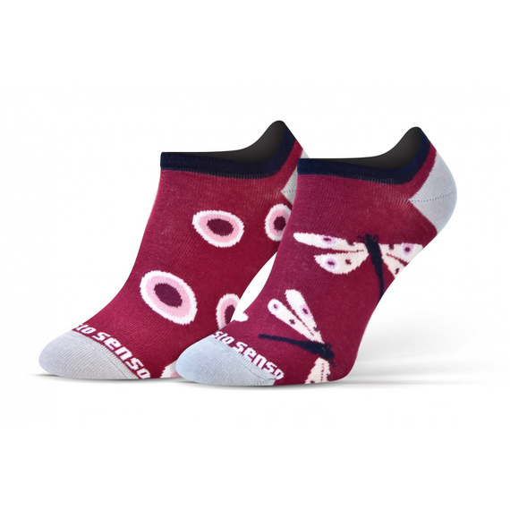 Ważka Skarpety stopki finest cotton dwie różne Sesto Senso fioletowy