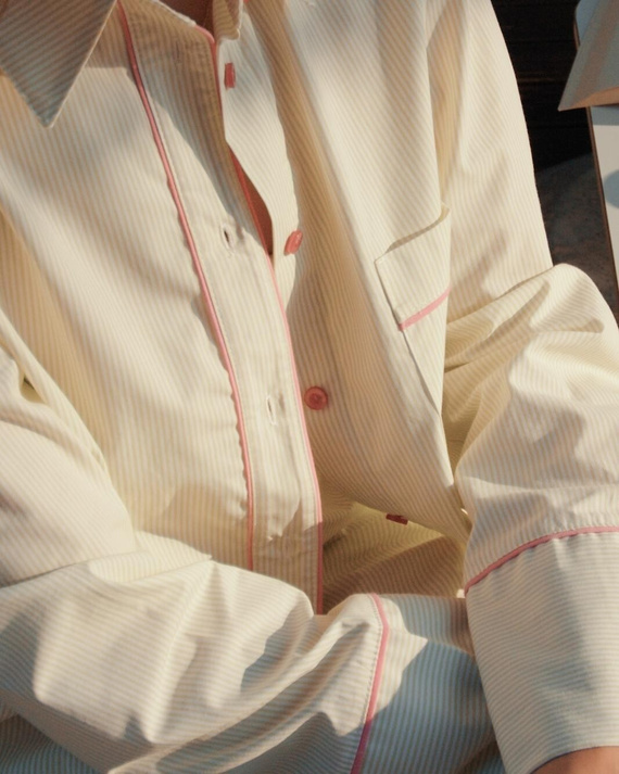 Piżama damska Sensis Raven limonkowa – bawełniana, koszula + spodnie