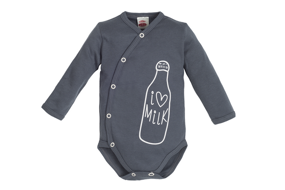 Body kopertowe dzidziuś "MILK BOY" Makoma grafitowy