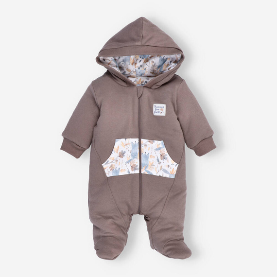 ABN-4512/CZE Skarby Jesieni Kombinezon z bawełny organicznej Nini brązowy