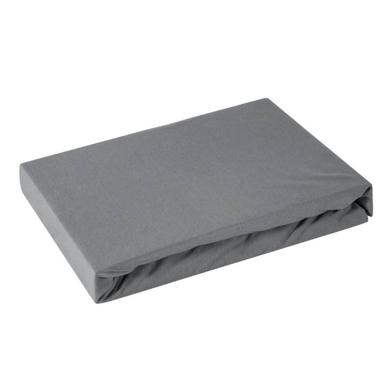 Prześcieradło jersey z gumką na wysoki materac Design91 stalowy