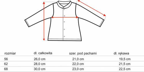 ABN-4148/LIS Wesoła Panda Kaftanik niemowlęcy z bawełny organicznej Nini druk