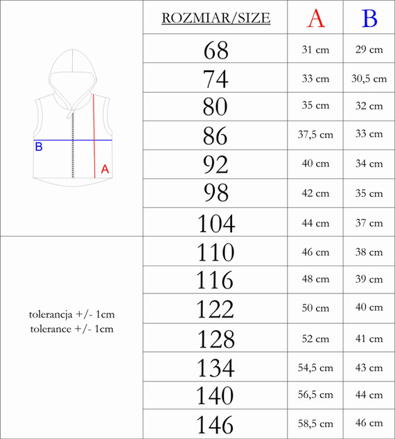 212272 Tola Bezrękawnik z kapturem Nicol