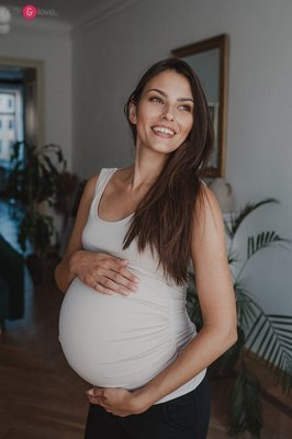 Milky Nap top ciążowy i do karmienia Milk&Love beżowy