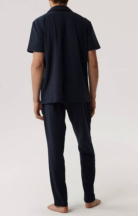 BNMP-002 Piżama męska krótki rękaw, Atlantic- granatowa