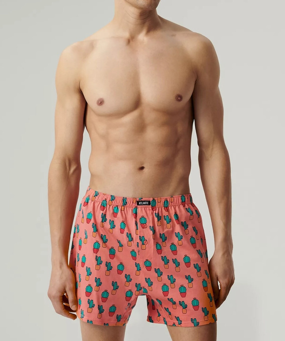 2MBH-005 Bokserki męskie Atlantic -granatowy-koralowy