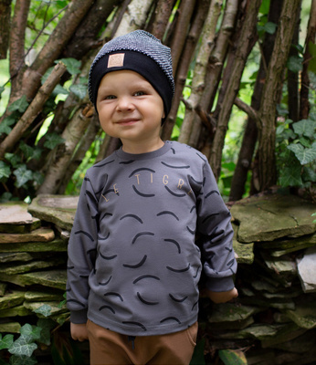 Le Tigre Bluzka z nadrukiem Pinokio - grafit druk