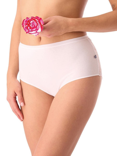 Figi damskie LPF 112 Key maxi bikini bawełna 2-pak białe– wygoda i stabilne dopasowanie