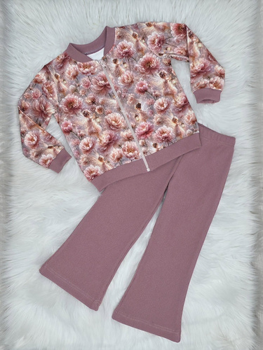 Bambarillo Wróżki – bluza dziewczęca rozpinana w kwiaty, różowa