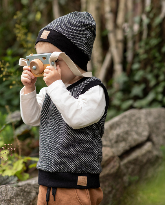 Le Tigre Kamizelka dla chłopca Pinokio - czarny