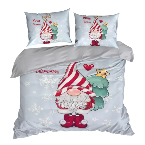 Beiner Pościel świąteczna mikrowłókno Eurofirany – skrzat, szara, miękka i szybkoschnąca