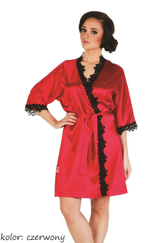 929 Kleoree Szlafrok damski De Lafense - czerwony