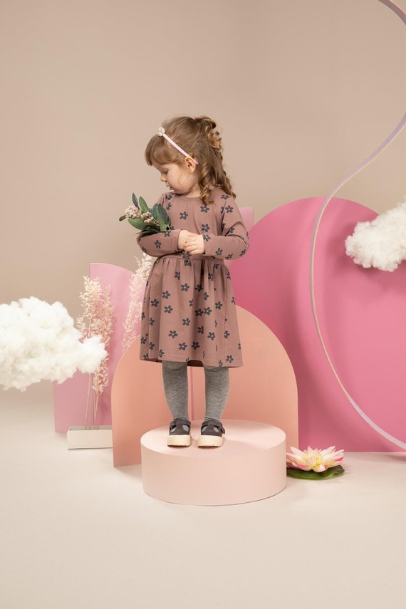 Happiness Sukienka w kwiatki Pinokio - ciemny róż/druk 