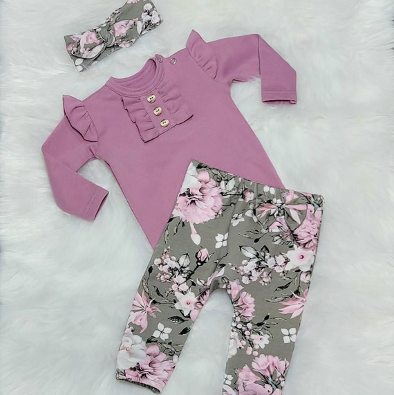 Renia Body z długim rękawem Bambarillo wrzosowy