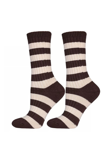 Skarpety damskie Moraj CDC 400-513 – prążkowane, z wiskozy, miękkie i bezuciskowe