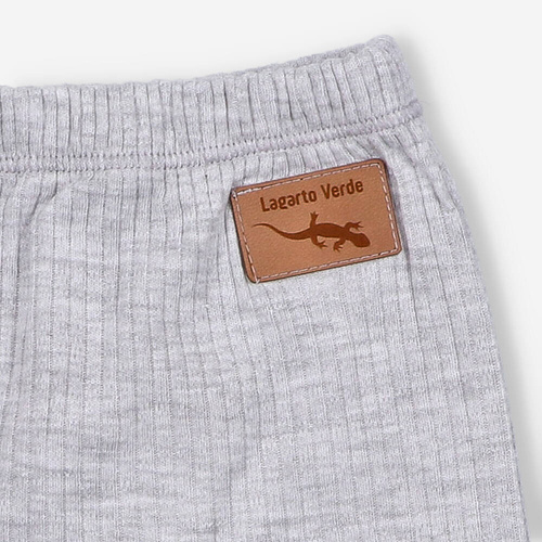 KAR-0005/SZM Półśpiochy z dzianiny prążkowej Lagarto Verde - Szary