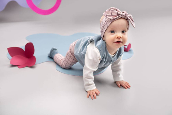 Romantic Legginsy niemowlęce Pinokio - róż druk