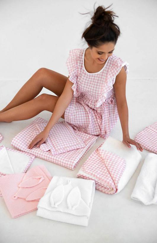 Thamar Komplet pościeli 2-elementy Sensis - ecru-różowy