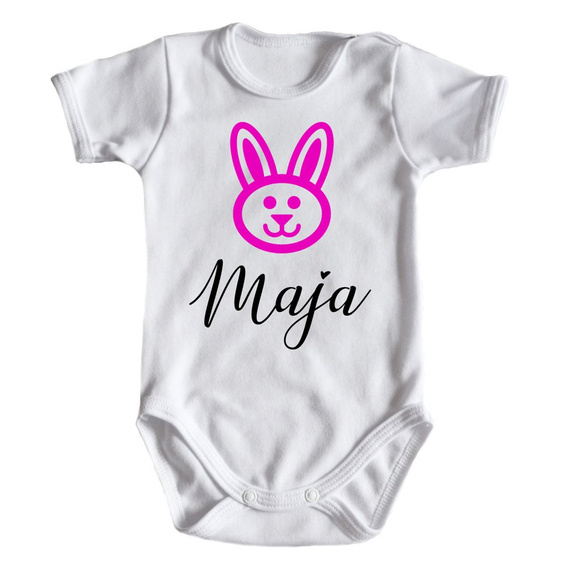 Body krótki rękaw "Wielkanoc z imieniem róż" Moocha białe