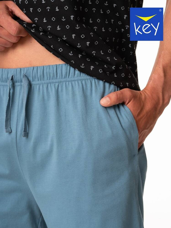 MNS 901  Piżama Męska Key czarny