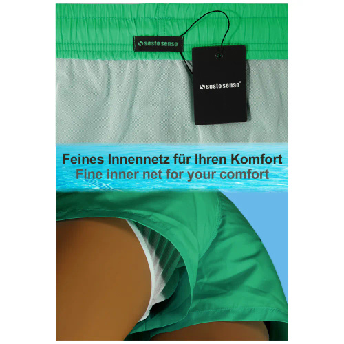 SZ2403 Szorty kąpielowe Sesto Senso zielony