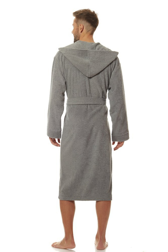 2104 Szlafrok Męski Frotte L&L - grafit 