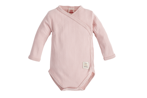 03234P "Natural Harmony" Body dzidziuś z długim rękawem Makoma pudrowy róż