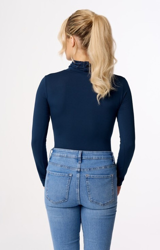 Beverly Bluzka damska z golfem Babell - granatowa