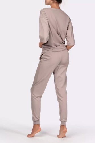 Homie shortsleeve Piżama damska Mona beige