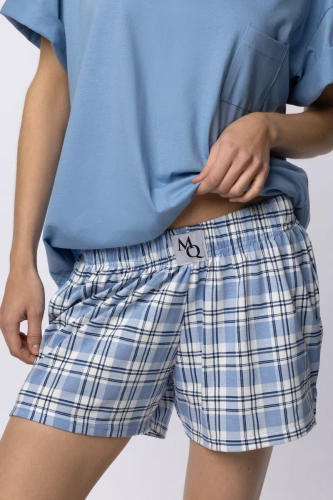 Joy shortsleeve Piżama damska Mona sky blue 