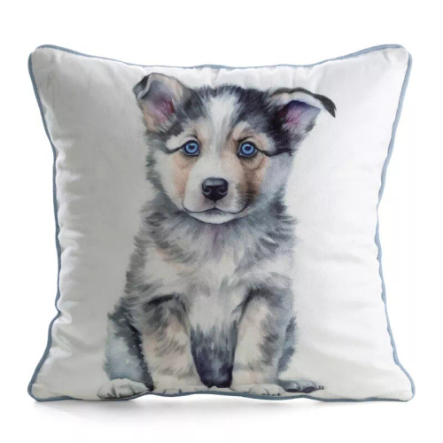 Poszewka Animal husky 45x45 welwet Eurofirany z suwakiem