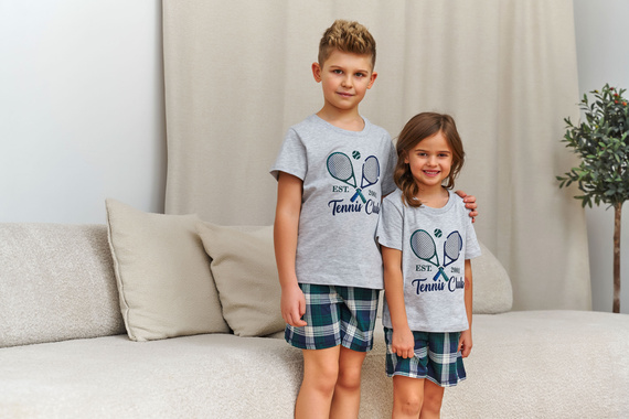 Piżama dziecięca 7402 Doctor Nap Tennis bawełniana