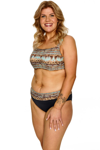 Biustonosz Kąpielowy Big Lupoline Nicole Miękki Top Plus Size Brązowy