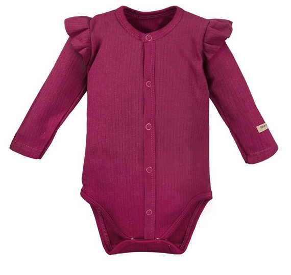 Body z długim rękawem rozpinane "Simply Comfy" Ewa Klucze- wrzos