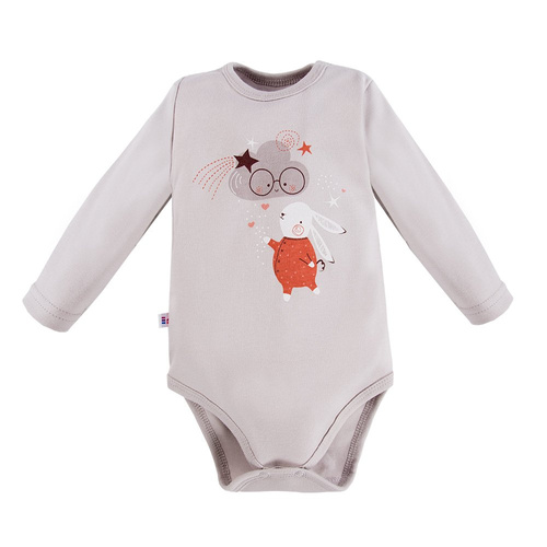 Mellow Body z długim rękawem z nadrukiem Ewa Klucze- szary