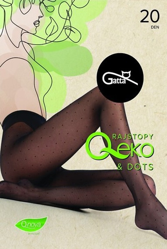 Rajstopy damskie Gatta Q-Eko & Dots 20 den – ekologiczne rajstopy w kropki black