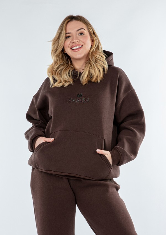 DK-K-B9-H1 Bluza dresowa Dkaren -czekoladowa
