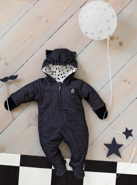 Kombinezon niemowlęcy "HAPPY DAY" czarny
