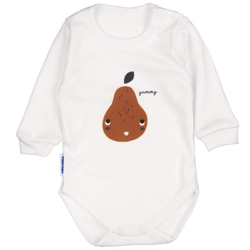 Gruszka body niemowlęce długi rękaw Martex biały
