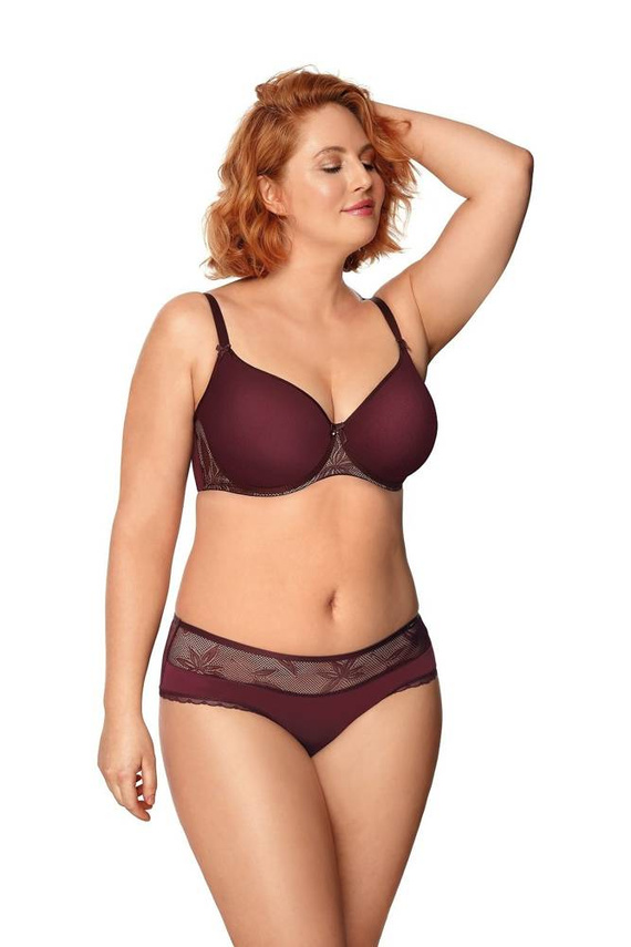 Zafira Biustonosz Full Cup Nipplex - bordowy