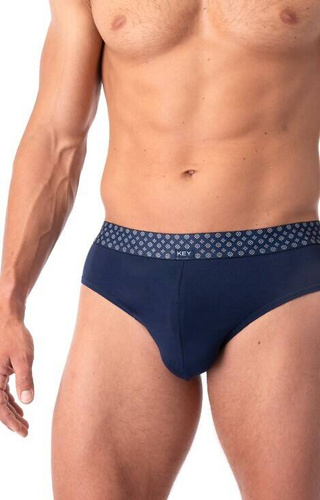 MPP 231 Bambus Slipy męskie 2-pak Key - granatowy-oliwkowy