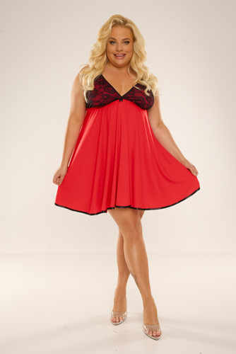 713 Cloche Koszula nocna Forex - czerwony