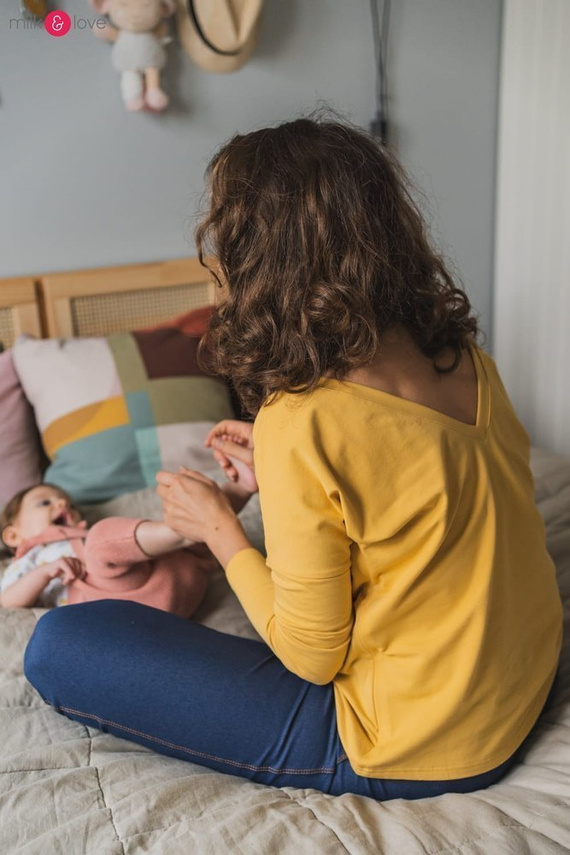 Two Ways bluzka ciążowa i do karmienia dwustronna Milk&Love butelkowy zielony