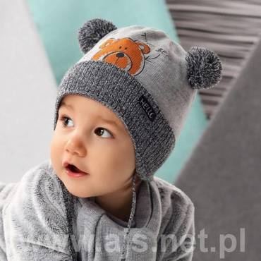 42-447 Komplet Czapka+ szalik dziecięca AJS mix-kolor