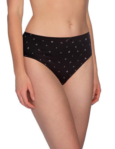 Figi Damskie Lama L-120 BI-110 Bawełniane Bikini 3-Pak Mocca Czarny Róż