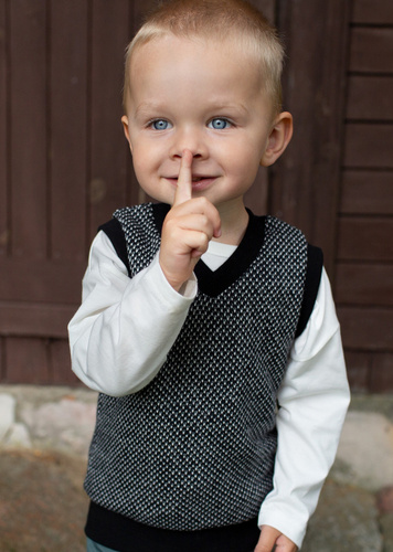 Le Tigre Kamizelka dla chłopca Pinokio - czarny