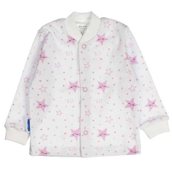 Kaftanik niemowlęcy Śpiące Gwiazdki Martex różowy