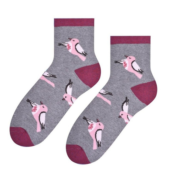 099 Skarpety damskie "Mama i córka" Steven 553 m.j.szary