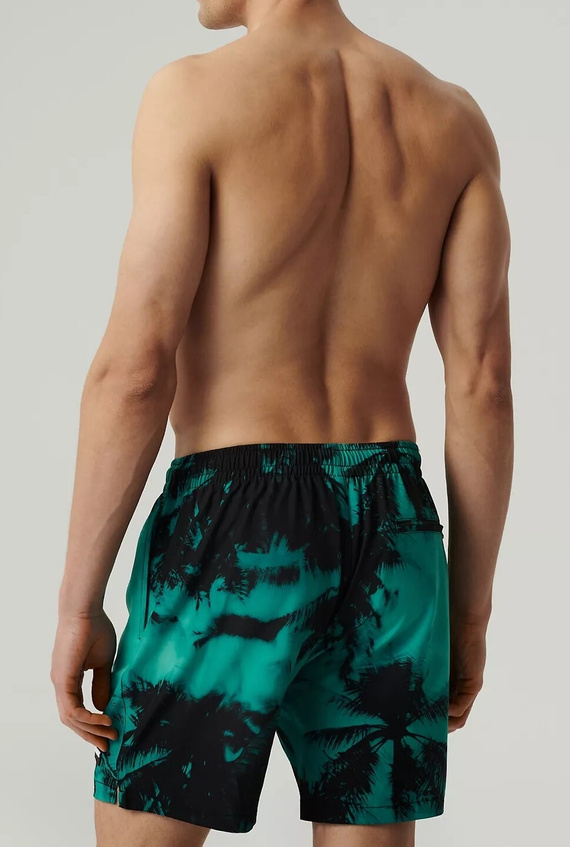 KMB-227 Kąpielówki męskie Atlantic- zielony czarny